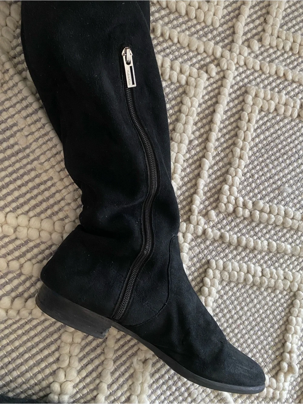 **Calvin Klein Women's Suede Boots Size 10 Very Good Brown Designer Ankle Boots*